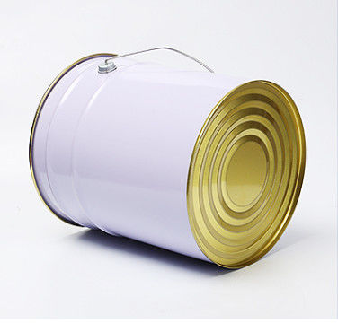 5 แกลลอน สีขาวกระดาษเหล็กถังสีด้วยทอง