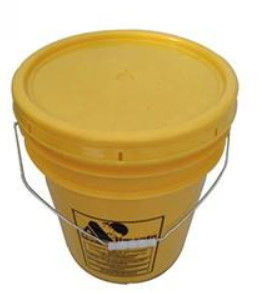 ถังถังพลาสติกสีเหลือง UN rating 20L สําหรับการเก็บคลอม