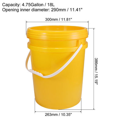 PE 18L กระปุกสีพลาสติก Latex พร้อมฝาพลาสติกจับ