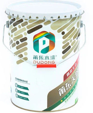 4 แกลลอน Custom Printed Open Head Steel Bucket With Curly Edge Lid ถังเหล็กที่มีหัวเปิด