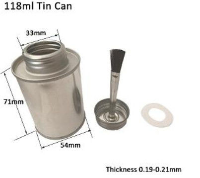 118ML ถังหมึกโลหะที่มีฝาปิดด้านบนเป็นสกรูสําหรับสารผสมเคมี