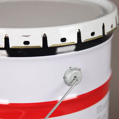 5L Powder Coating Metal Paint Bucket มือดํา สีขาว