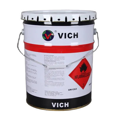 5L Powder Coating Metal Paint Bucket มือดํา สีขาว